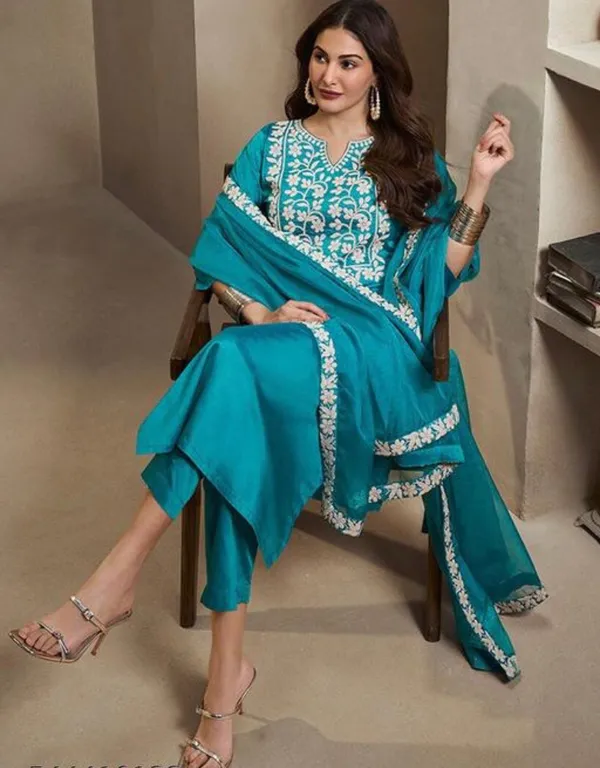 Turquoise_Blue_Embroidered_Suit_Set_With_Dupatta