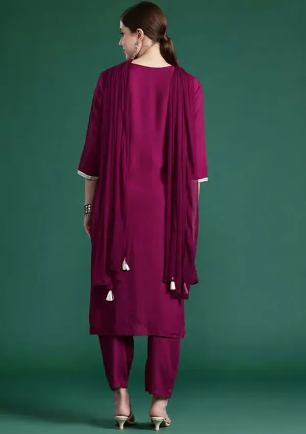 Maroon_Embroidered_Kurta_Set_With_Dupatta
