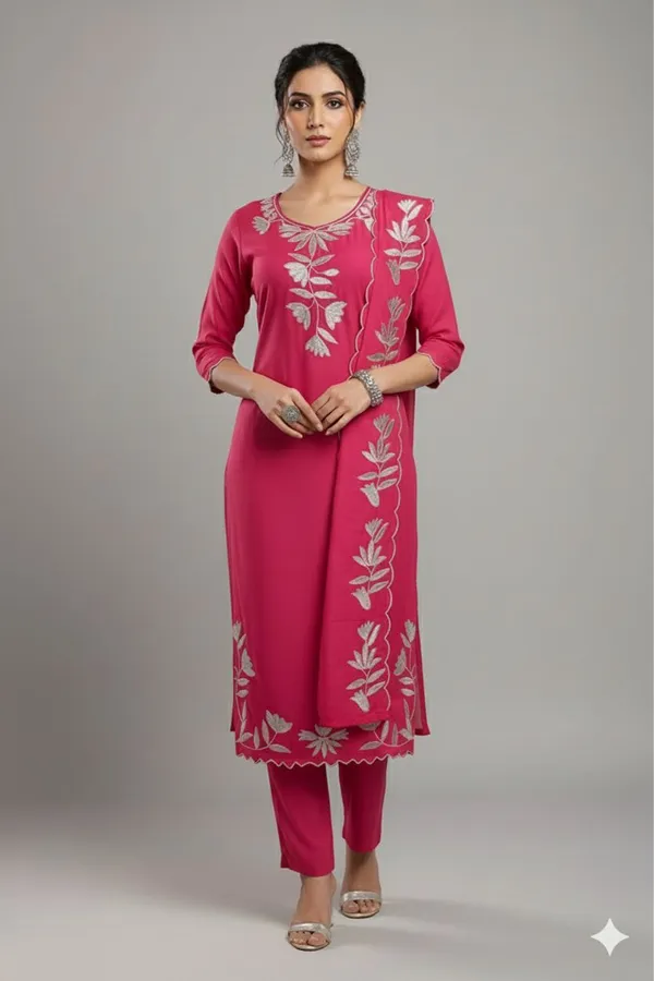 Pink_Embroidered_Ethnic_Co_Ord_Set_With_Dupatta