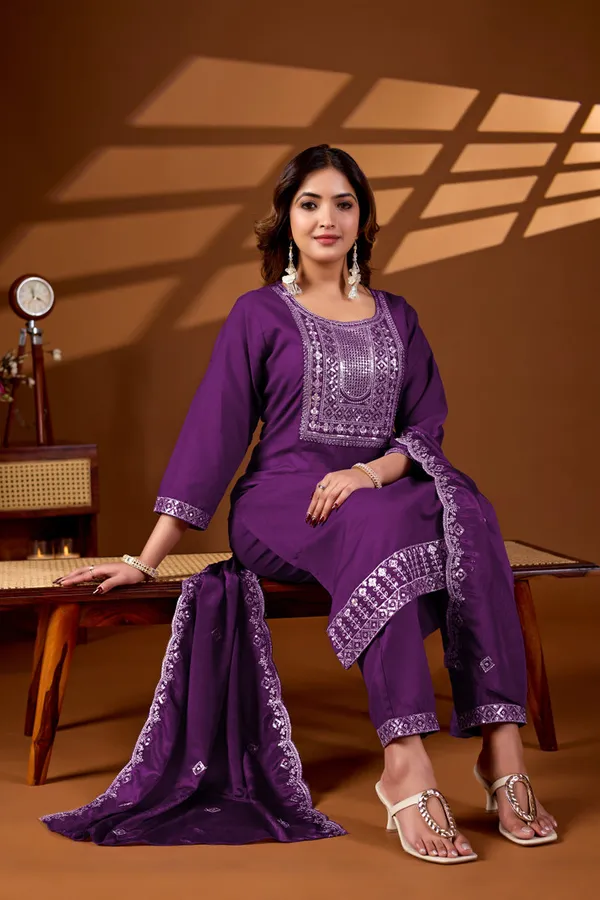 Purple_Embroidered_Kurta_Set_With_Dupatta_Women's_Ethnic_Wear