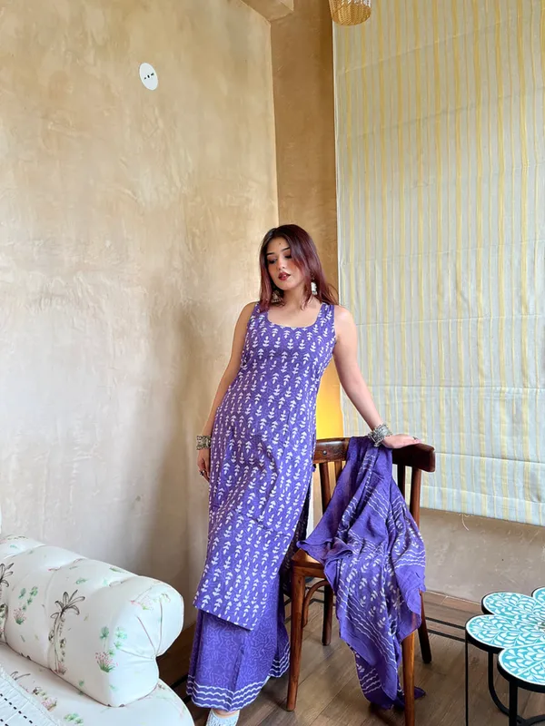 Purple_Printed_Kurta_Set_With_Palazzo_And_Dupatta_Ethnic_Wear_For_Women