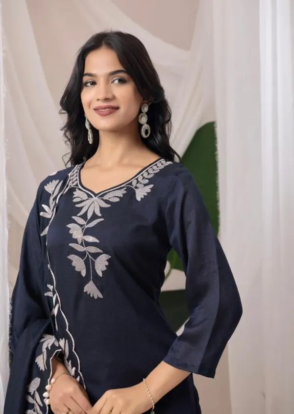 Navy_Blue_Embroidered_Kurta_Set_With_Dupatta