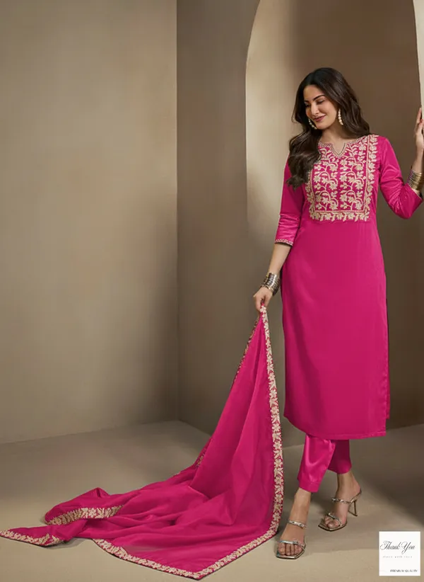 Magenta_Embroidered_Straight_Kurta_Set_With_Dupatta_Premium_Quality