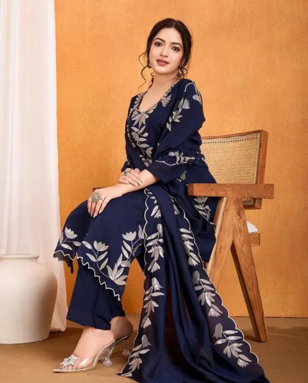 Navy_Blue_Embroidered_Kurta_Set_With_Dupatta