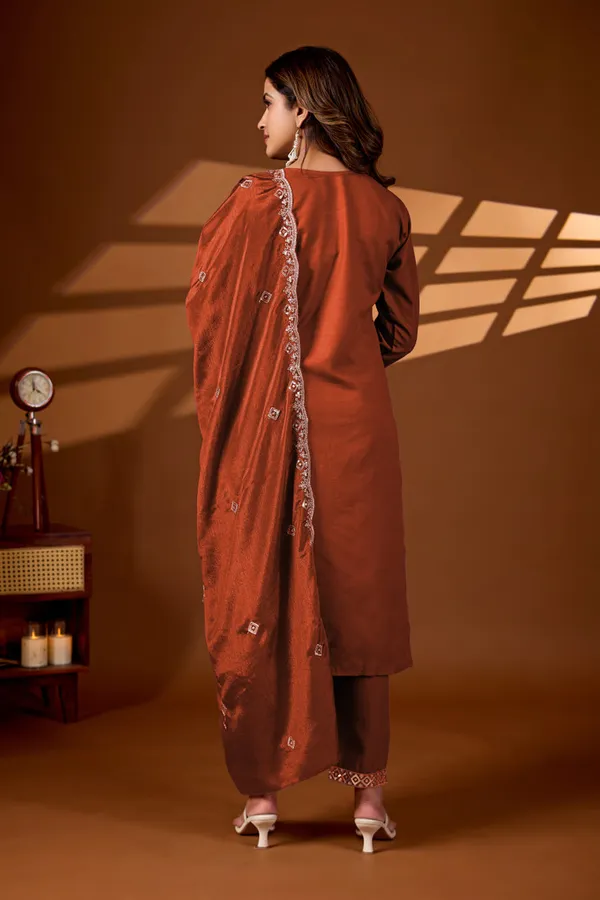 Rust_Orange_Embroidered_Kurta_Set_With_Dupatta_Ethnic_Wear_For_Women