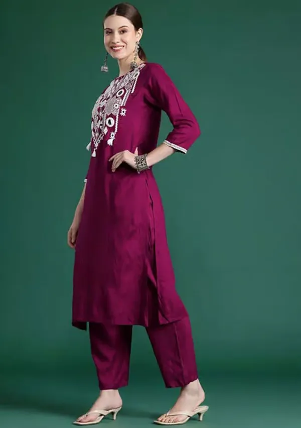 Maroon_Embroidered_Kurta_Set_With_Dupatta