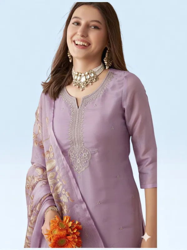 Lavender_Embroidered_Salwar_Suit_With_Printed_Dupatta