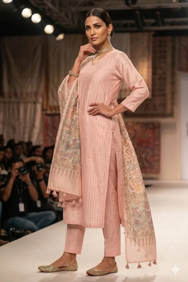 Pink_Floral_Embroidered_Organza_Dupatta_With_Tassel_Details