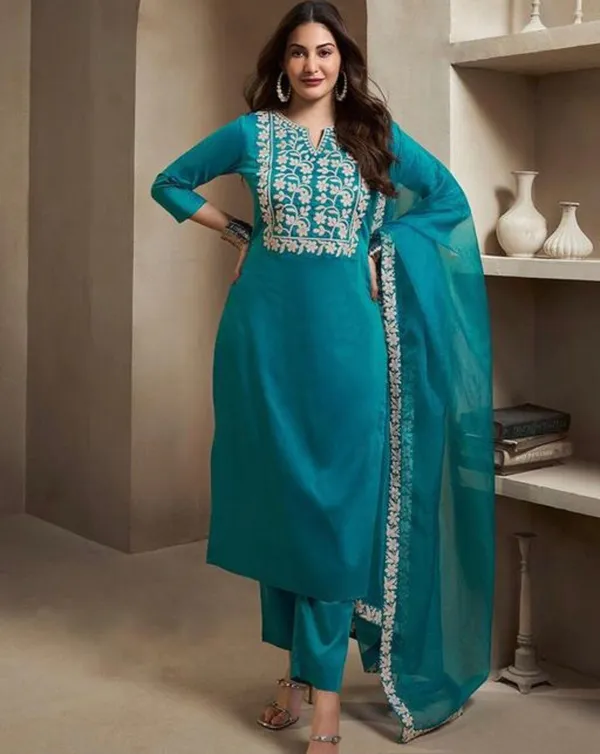 Turquoise_Blue_Embroidered_Suit_Set_With_Dupatta