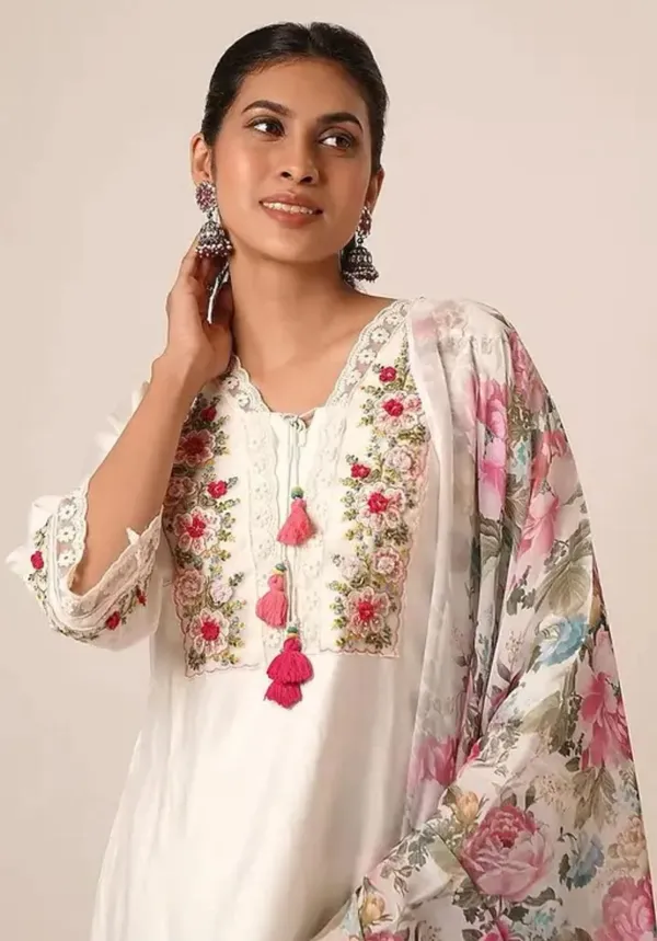 White_Floral_Embroidered_Kurta_Set_With_Printed_Dupatta