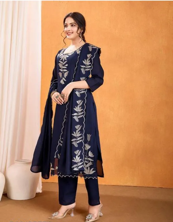 Navy_Blue_Embroidered_Kurta_Set_With_Dupatta