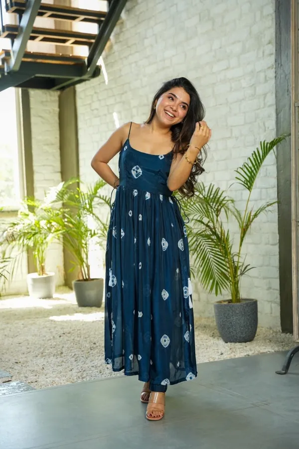 Women's_Blue_Printed_Cotton_Silk_Kurti_Dress_With_Spaghetti_Straps