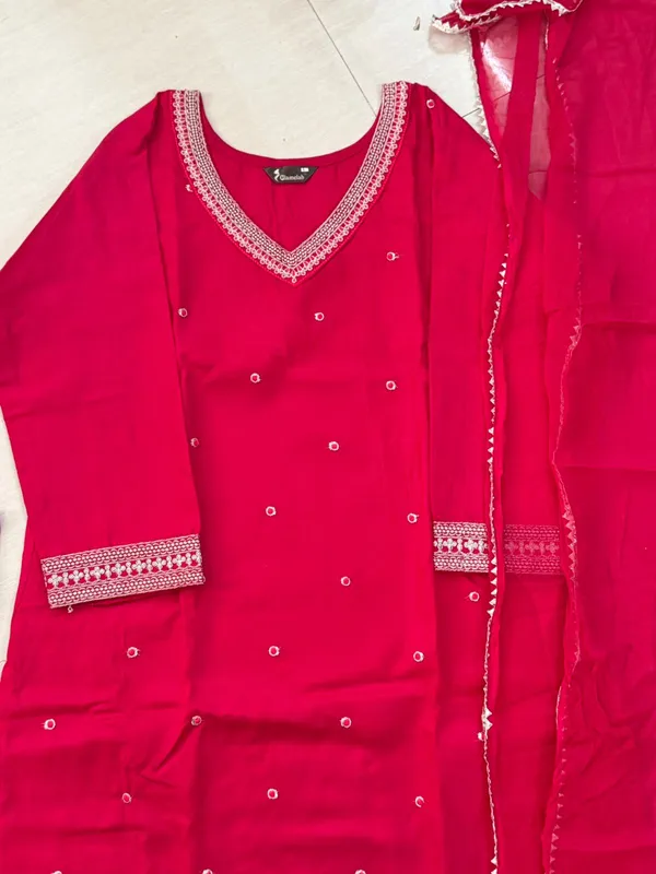 Red_Embellished_Kurta_Set_With_Dupatta_Ethnic_Wear_For_Women