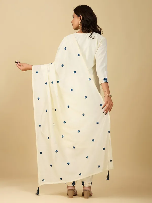 Off_White_Floral_Embroidered_Cotton_Kurta_Set_With_Dupatta