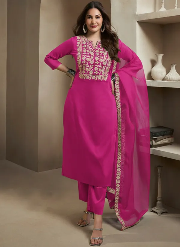 Magenta_Embroidered_Straight_Kurta_Set_With_Dupatta_Premium_Quality