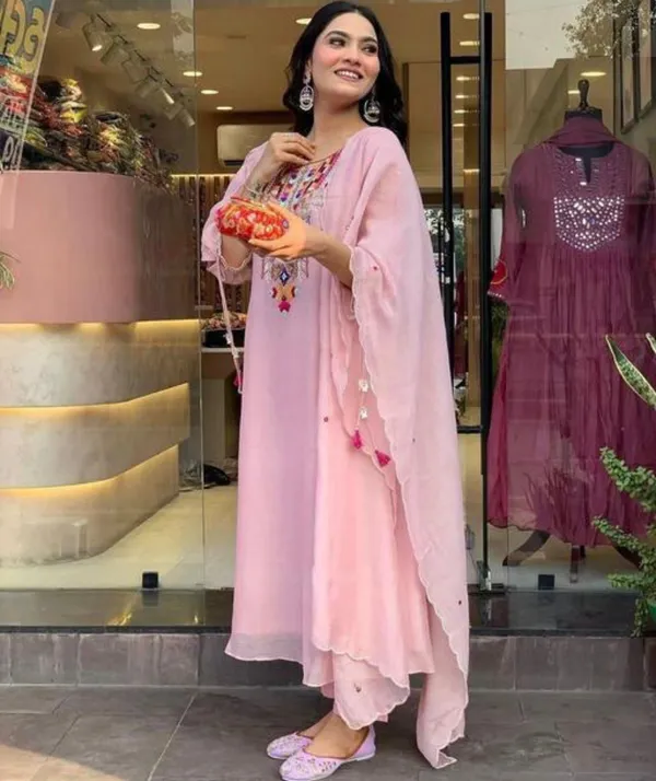 Pink_Embroidered_Suit_With_Multicolour_Mirror_Work_And_Dupatta