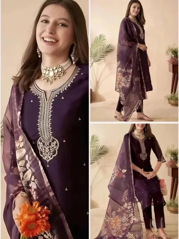 Wine_Embroidered_Salwar_Kameez_Set_With_Dupatta_Ethnic_Wear_For_Women