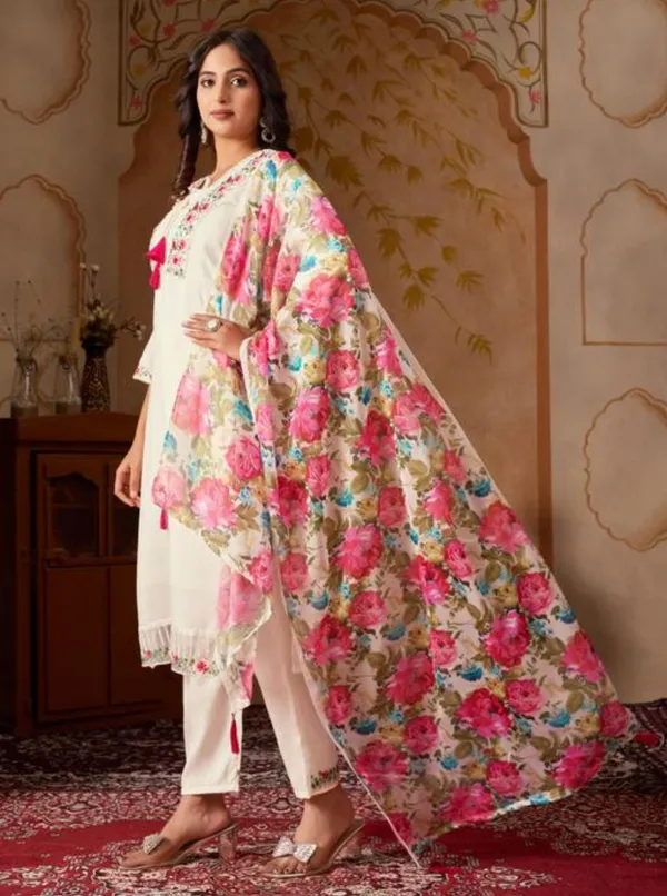 White_Floral_Embroidered_Kurta_Set_With_Printed_Dupatta