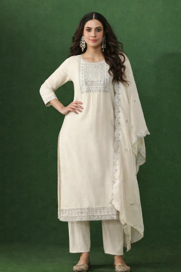 Off_White_Embroidered_Ethnic_Suit_Set_With_Dupatta