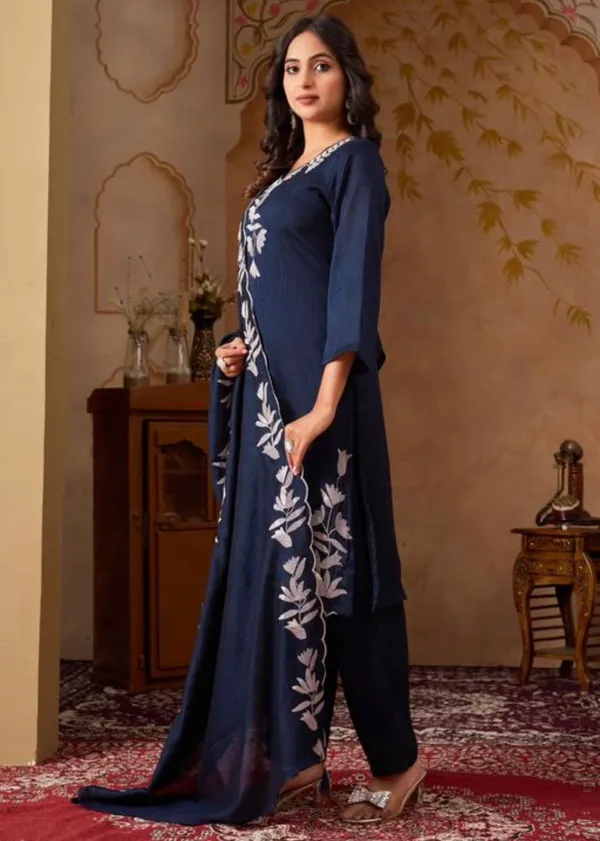 Navy_Blue_Embroidered_Kurta_Set_With_Dupatta