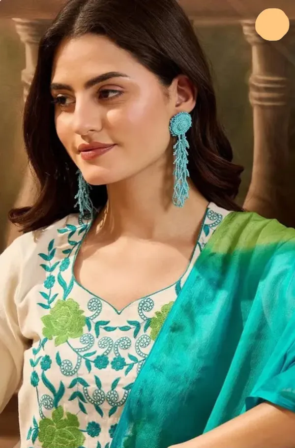 Elegant_White_Ethnic_Kurta_Set_With_Green_Embroidery_And_Gradient_Dupatta
