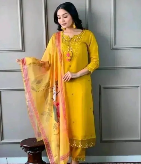 Yellow_Embroidered_Cotton_Kurta_Set_With_Dupatta