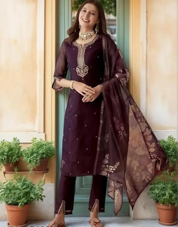 Wine_Embroidered_Salwar_Kameez_Set_With_Dupatta_Ethnic_Wear_For_Women