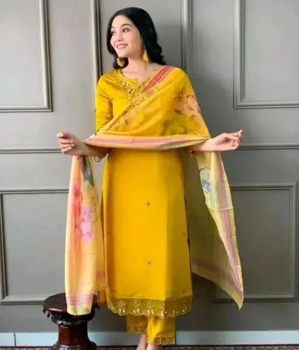 Yellow_Embroidered_Cotton_Kurta_Set_With_Dupatta