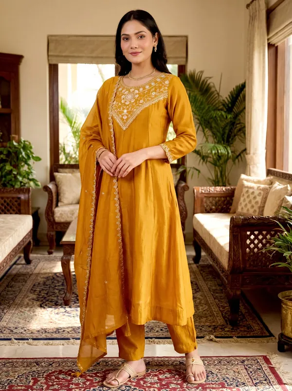 Mustard_Yellow_Embroidered_Chanderi_Silk_Suit_Set