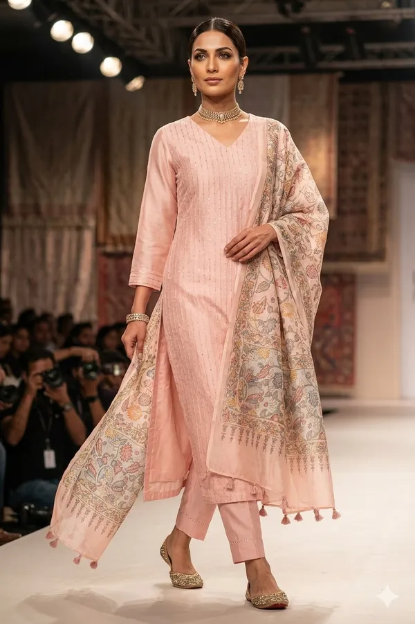 Pink_Floral_Embroidered_Organza_Dupatta_With_Tassel_Details