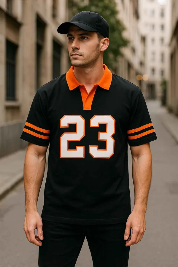Black_Street_Classic_23_Striped_Sleeve_T_Shirt_For_Men