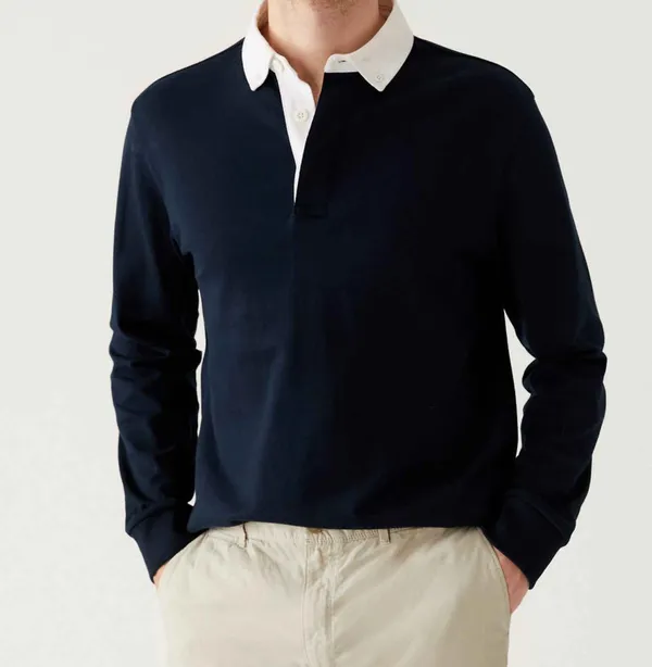 Navy_Blue_Contrast_Collar_Polo_T_Shirt_For_Stylish_And_Comfortable_For_Men