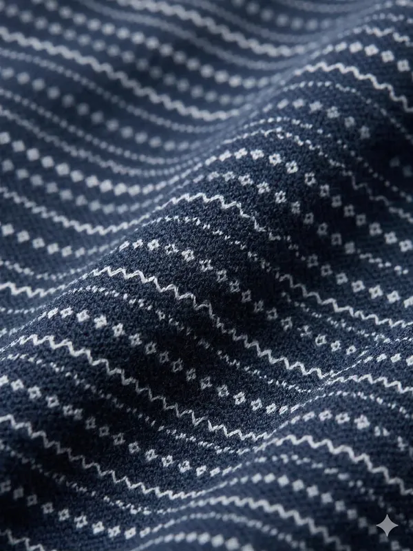 Indigo_Retro_Knit_Polo_T_Shirt_Pattern_For_Men