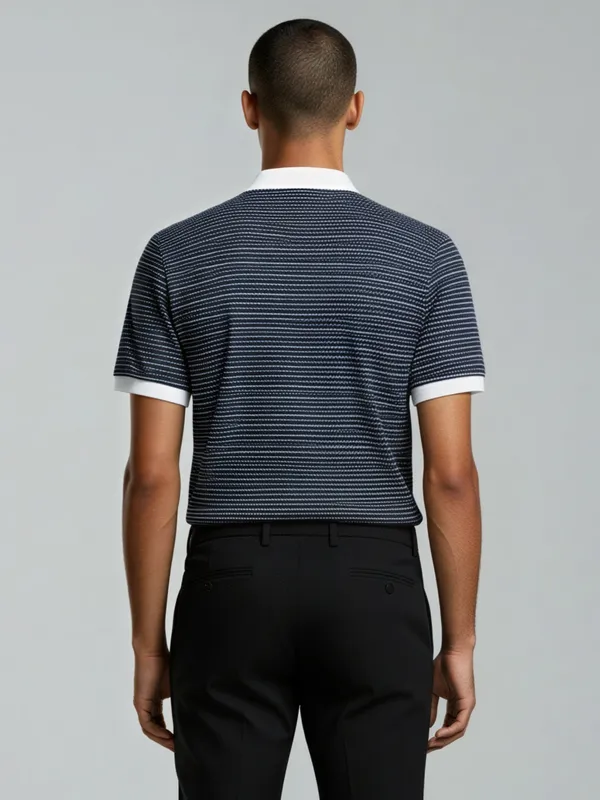 Indigo_Retro_Knit_Polo_T_Shirt_Pattern_For_Men