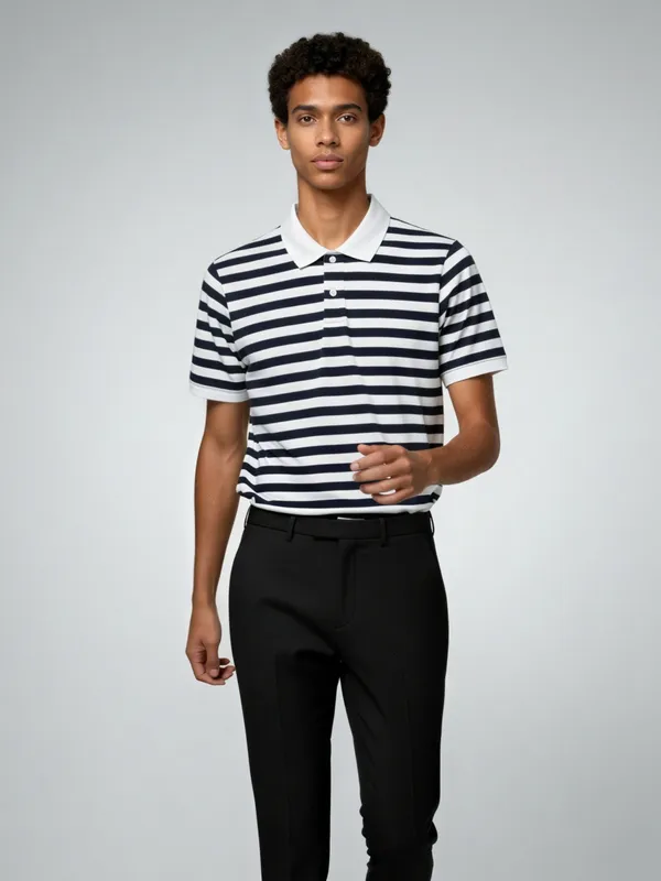 Navy_Blue_And_White_Nautic_Stripe_Polo_T_Shirt_Classic_For_Men