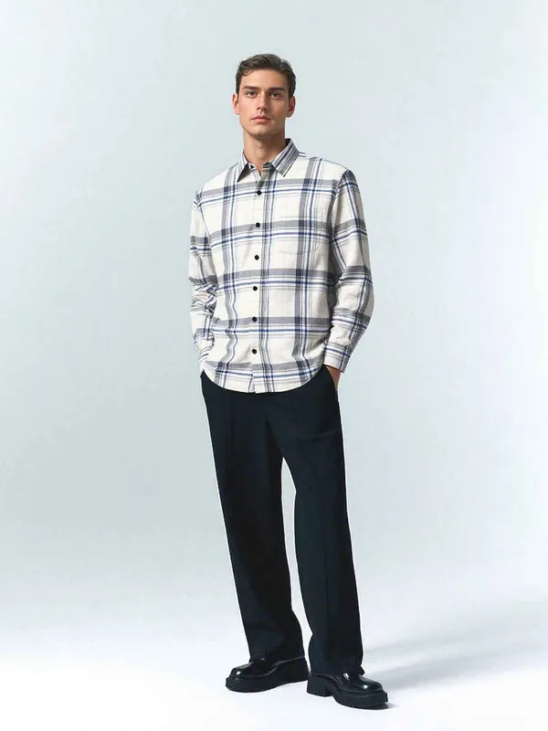 Off_White_Tartan_Check_Casual_Shirt_For_Men
