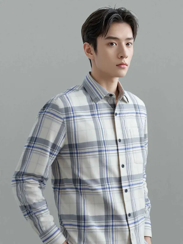 Off_White_Tartan_Check_Casual_Shirt_For_Men