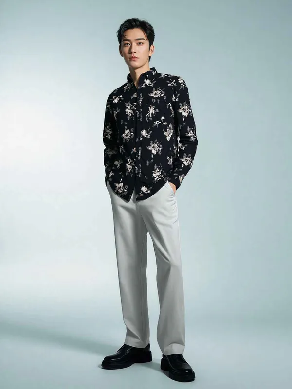 Black_Bloom_Printed_Casual_Shirt_For_Men