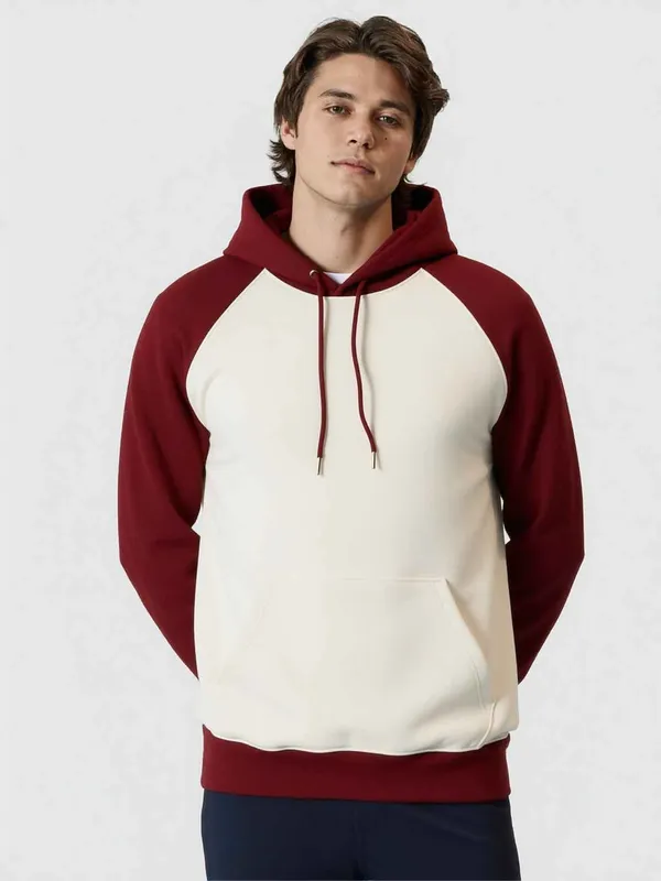 Maroon_And_Off_White_Raglan_Casual_Hoodie_Body_For_Men