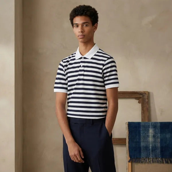 Navy_Blue_And_White_Nautic_Stripe_Polo_T_Shirt_Classic_For_Men
