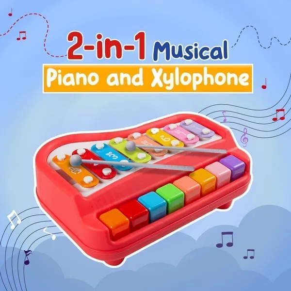 2_In_1_Piano_Xylophone_Musical_Toys_For_Kids_With_Key_Keyboard_For_Baby_Kids_Girls_Boys_-_High_Quality