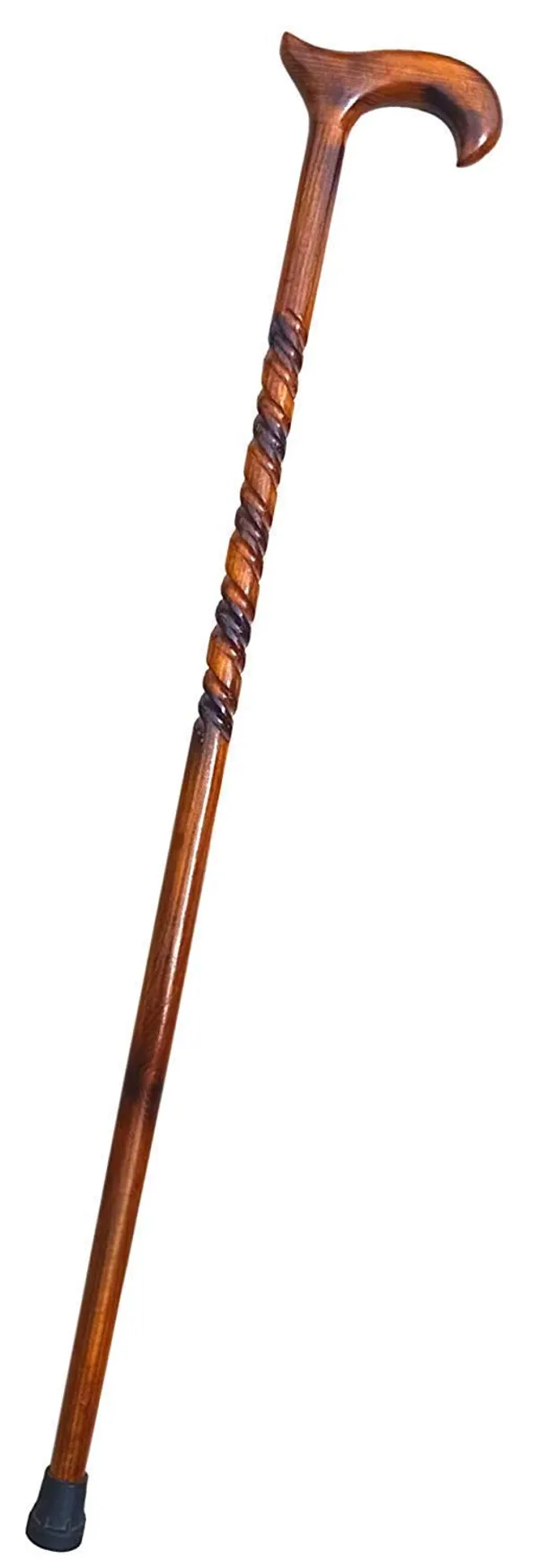 Lifestyle_Helpmate_Wooden_Walking_Cane_With_Twisted_Carved_Handle_And_Rubber_Tip