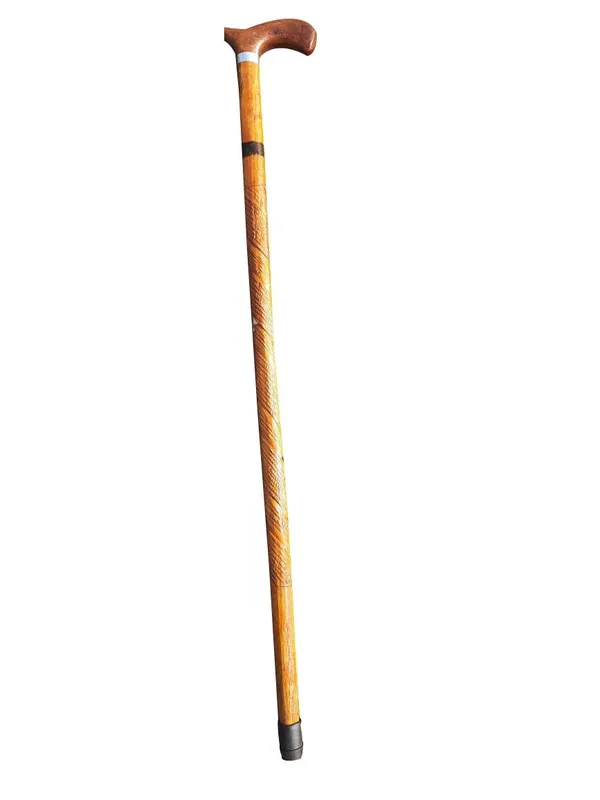 Wooden_Walking_Stick_With_Curved_Handle_And_Decorative_Carving