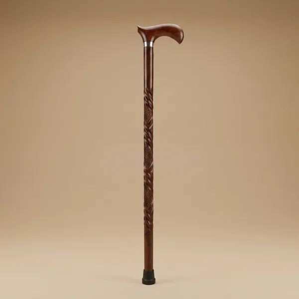 Elegant_Wooden_Walking_Stick_With_Carved_Handle