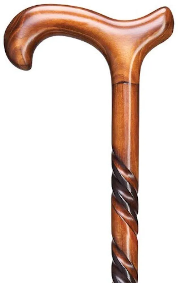 Lifestyle_Helpmate_Wooden_Walking_Cane_With_Twisted_Carved_Handle_And_Rubber_Tip