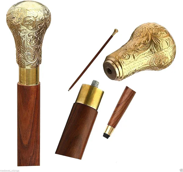 Vintage_Brass_Walking_Stick_With_Ornate_Handle