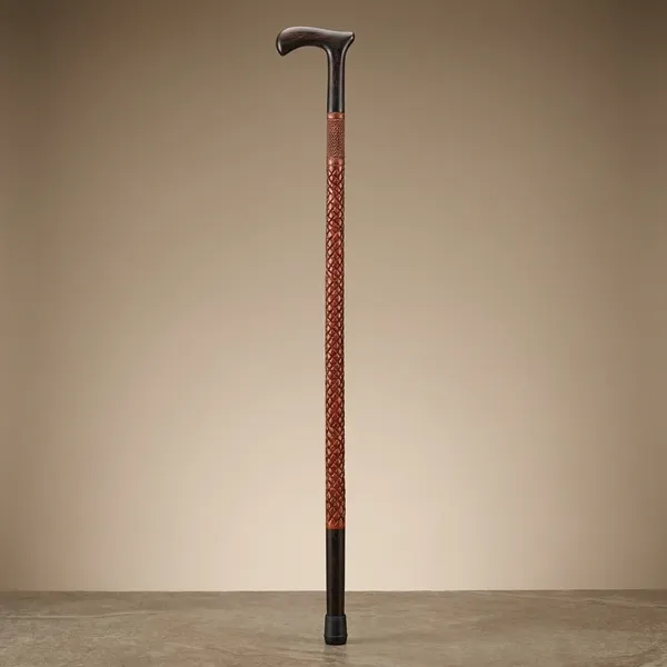 Braided_Leather_Walking_Cane_With_Ergonomic_Handle
