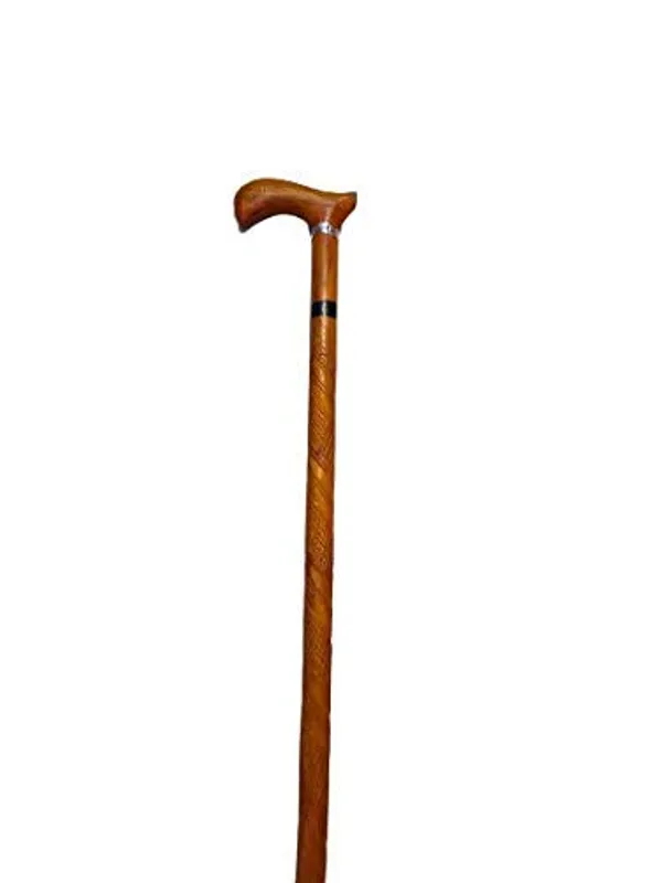 Wooden_Walking_Stick_With_Curved_Handle_And_Decorative_Carving