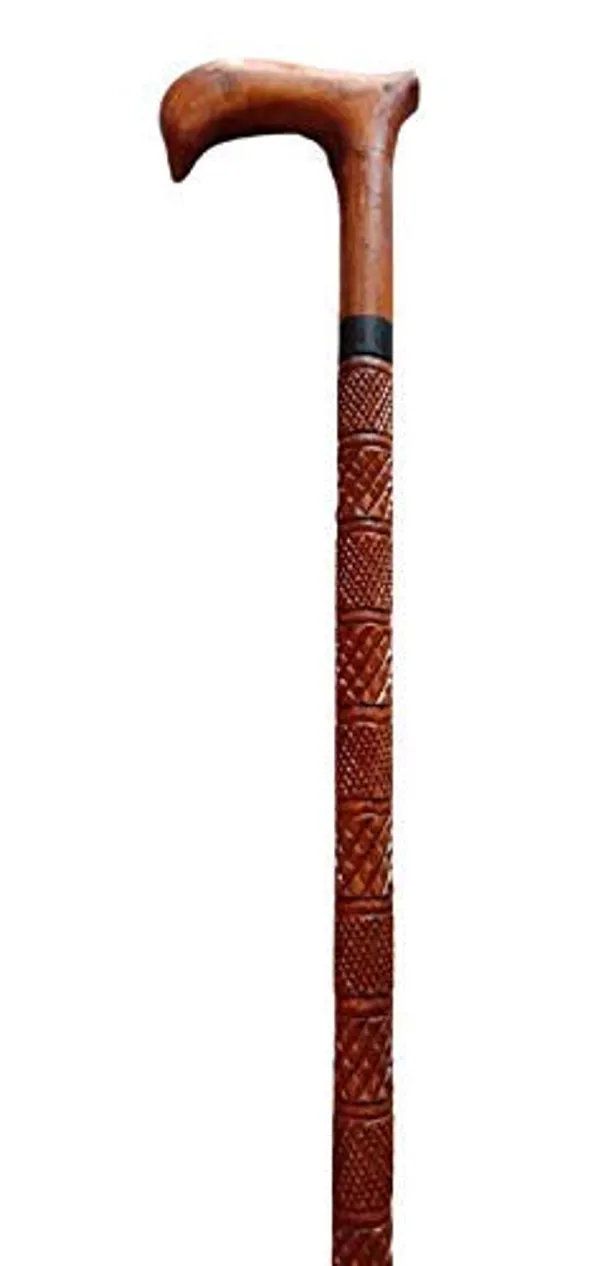 Carved_Wooden_Walking_Cane_With_Ergonomic_Handle_And_Rubber_Tip