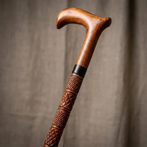 Carved_Wooden_Walking_Cane_With_Ergonomic_Handle_And_Rubber_Tip